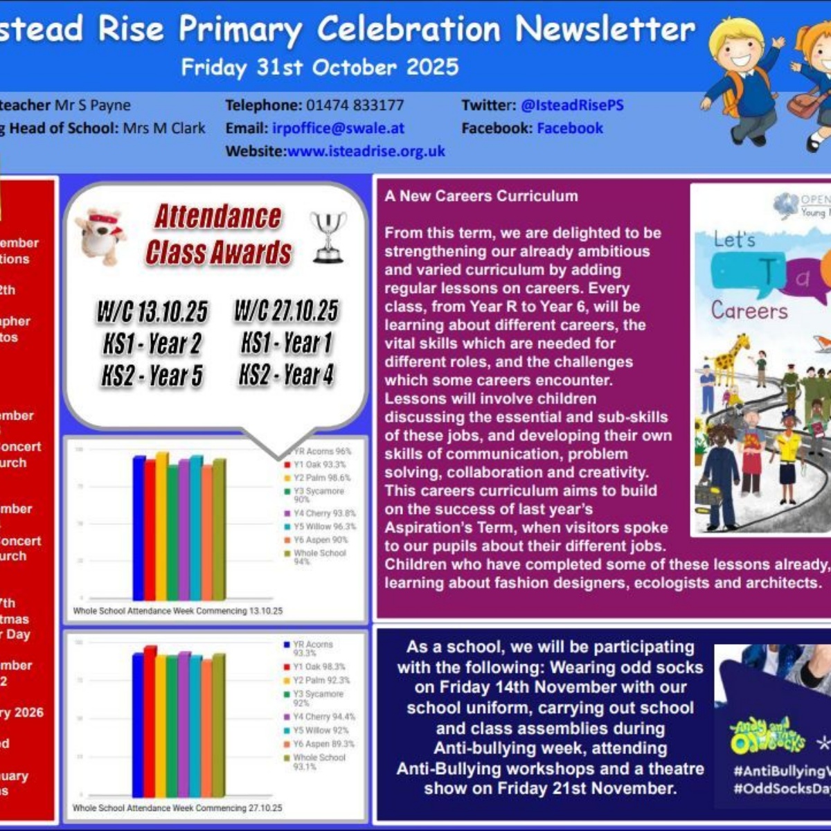 Istead Rise Primary School - Celebration Newsletter 31.10.25