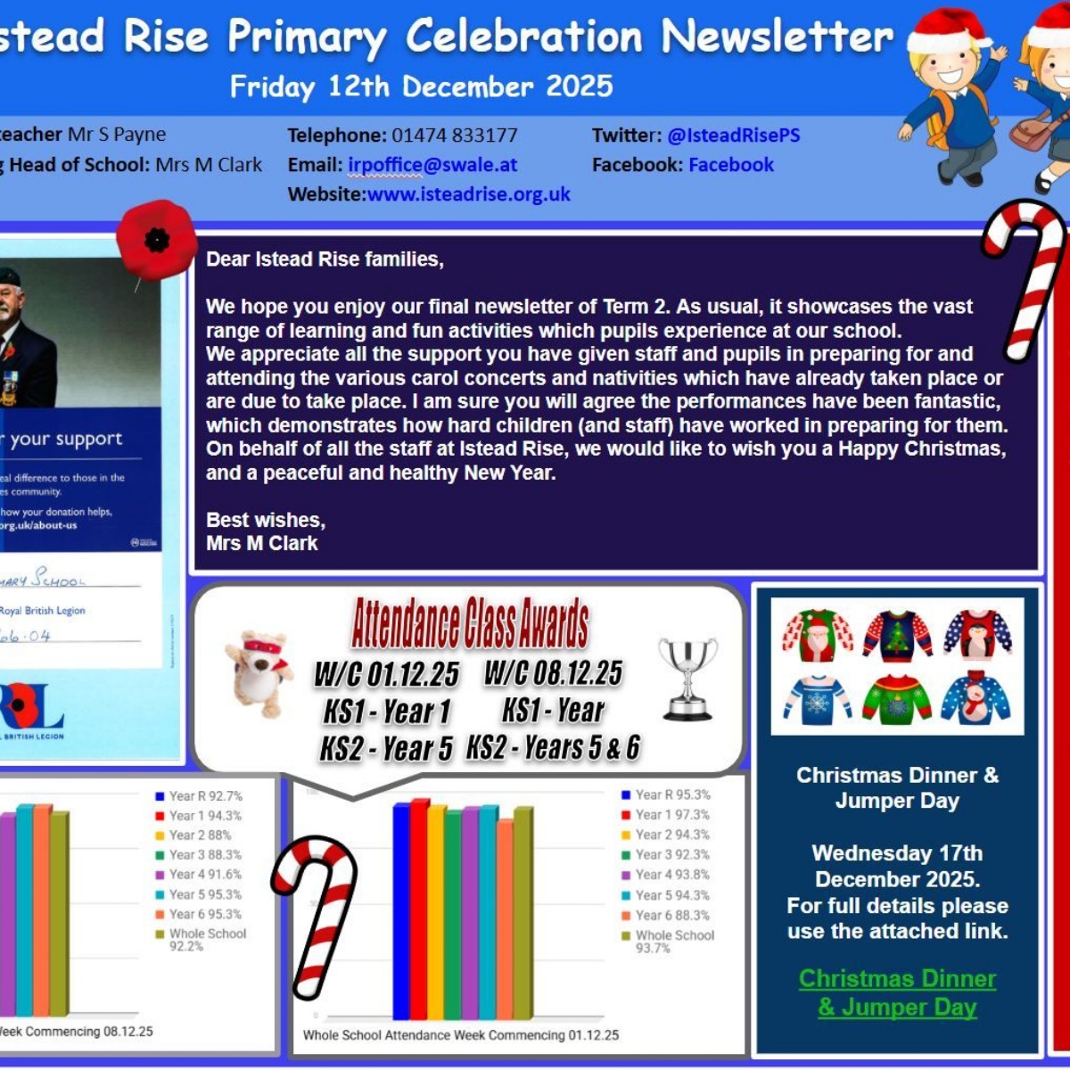Istead Rise Primary School - Celebration Newsletter 12.12.25