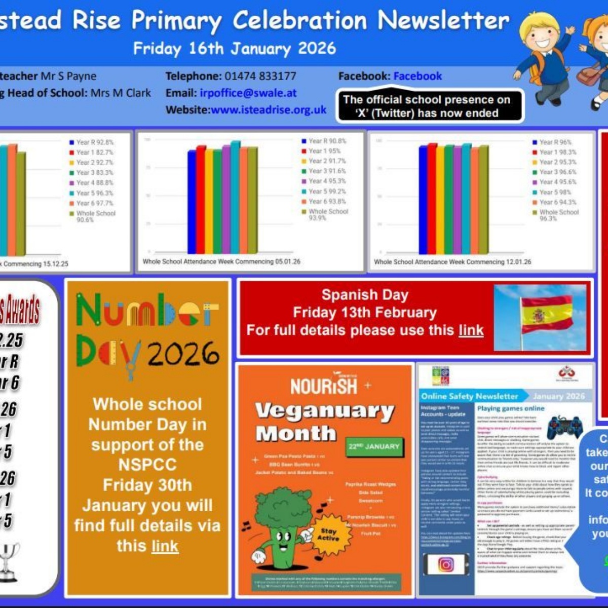 Istead Rise Primary School - Celebration Newsletter 16.01.26